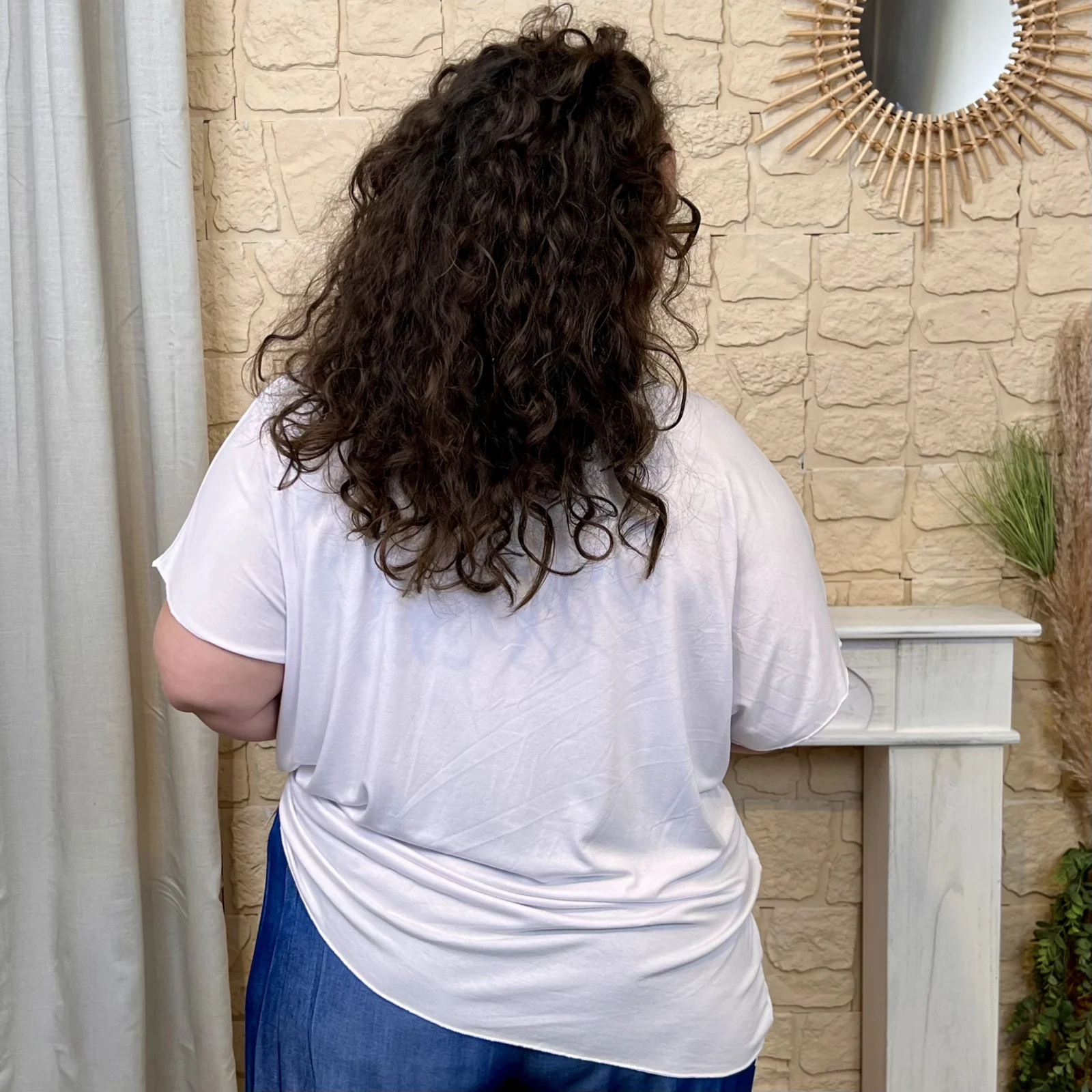 J704 - T-Shirt uni (GT) - blanc - taille-unique-grande-taille