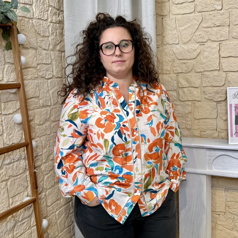 J675 - Chemise colorée (T40-T48) - orange - 48