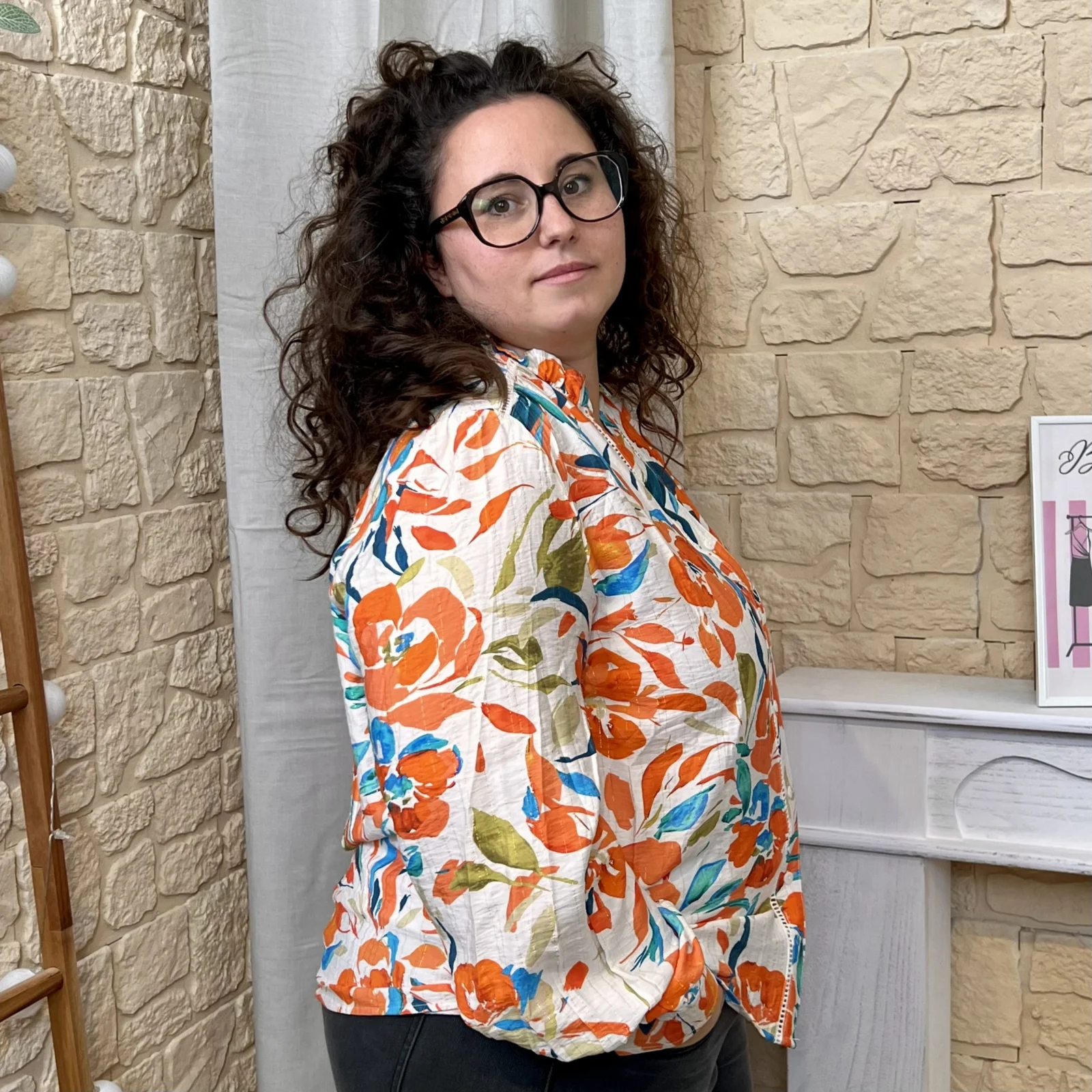 J675 - Chemise colorée (T40-T48) - orange - 48