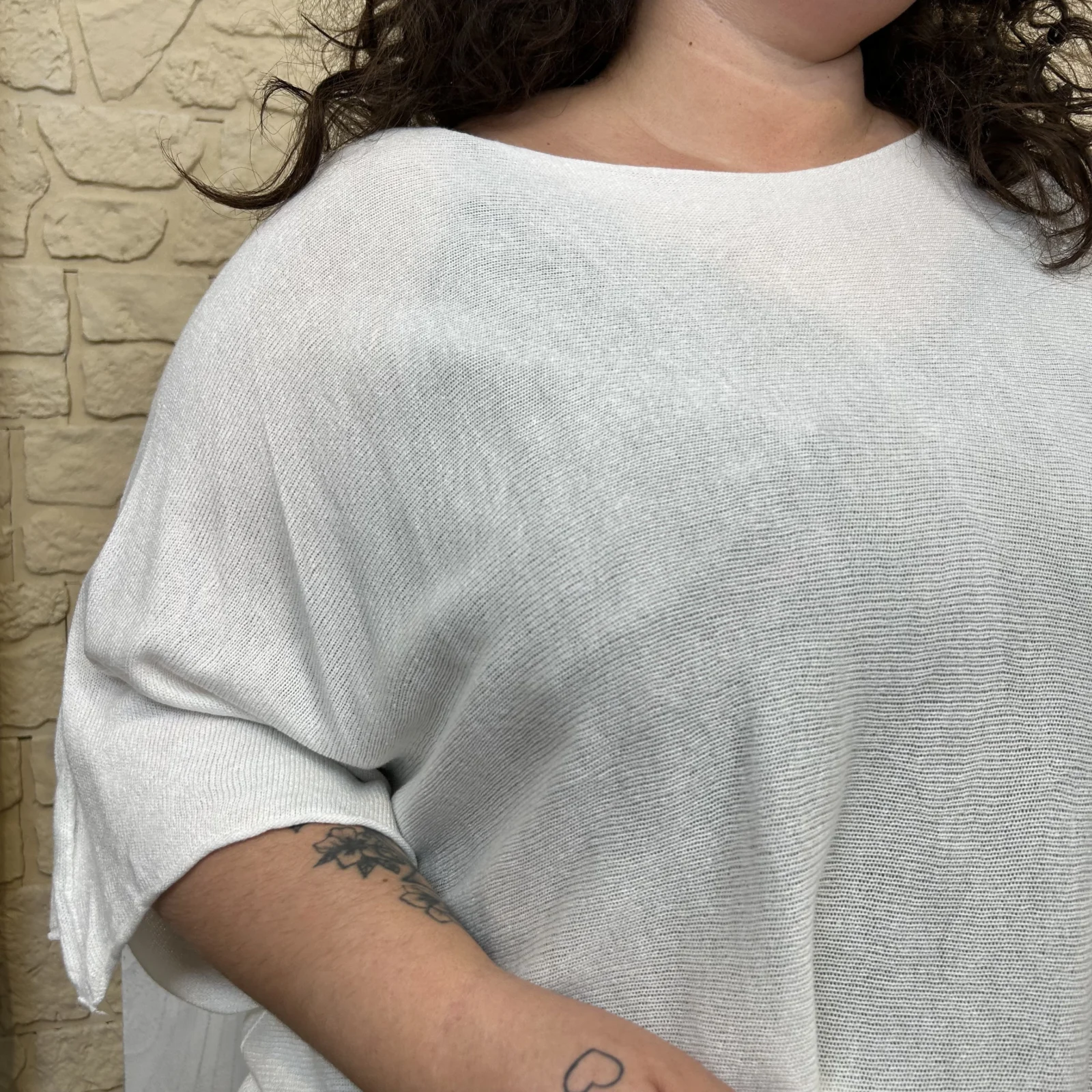 Pull uni (GT) - blanc - taille-unique-grande-taille