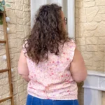 Blouse fleurie (T44-T52) - fuchsia - 52