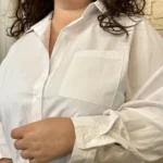 Chemise avec poche CHristy (T44-T52) - blanc - 52