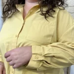 Chemise avec poche CHristy (T44-T52) - jaune - 52