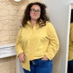 Chemise avec poche CHristy (T44-T52) - jaune - 52