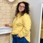 Chemise avec poche CHristy (T44-T52) - jaune - 52