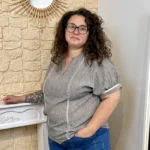 Blouse ajourée (T42-T52) - gris - 52