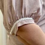 Blouse ajourée (T42-T52) - rose-poudre - 52