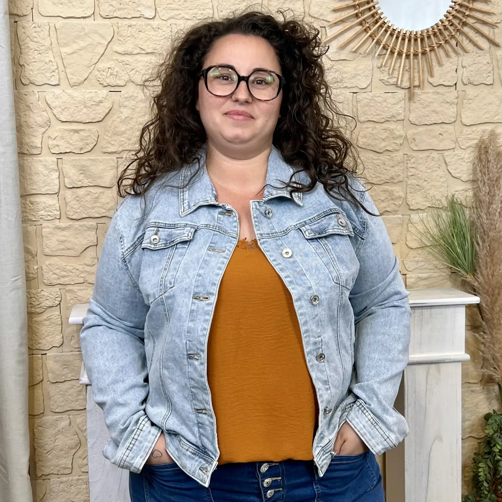 J585 - Veste en jean - denim-clair - 50