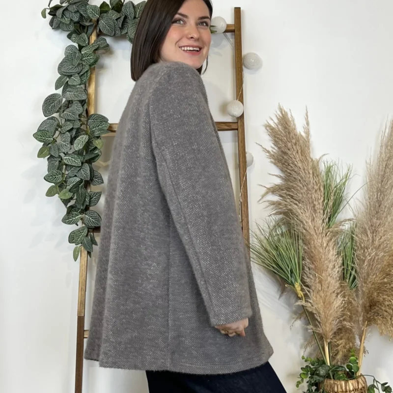 K593 - Veste d'intérieur ouverte - gris - taille-unique