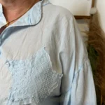 Chemise femme étoile en crochet « Jolies Formes » - bleu-ciel - taille-unique-grande-taille