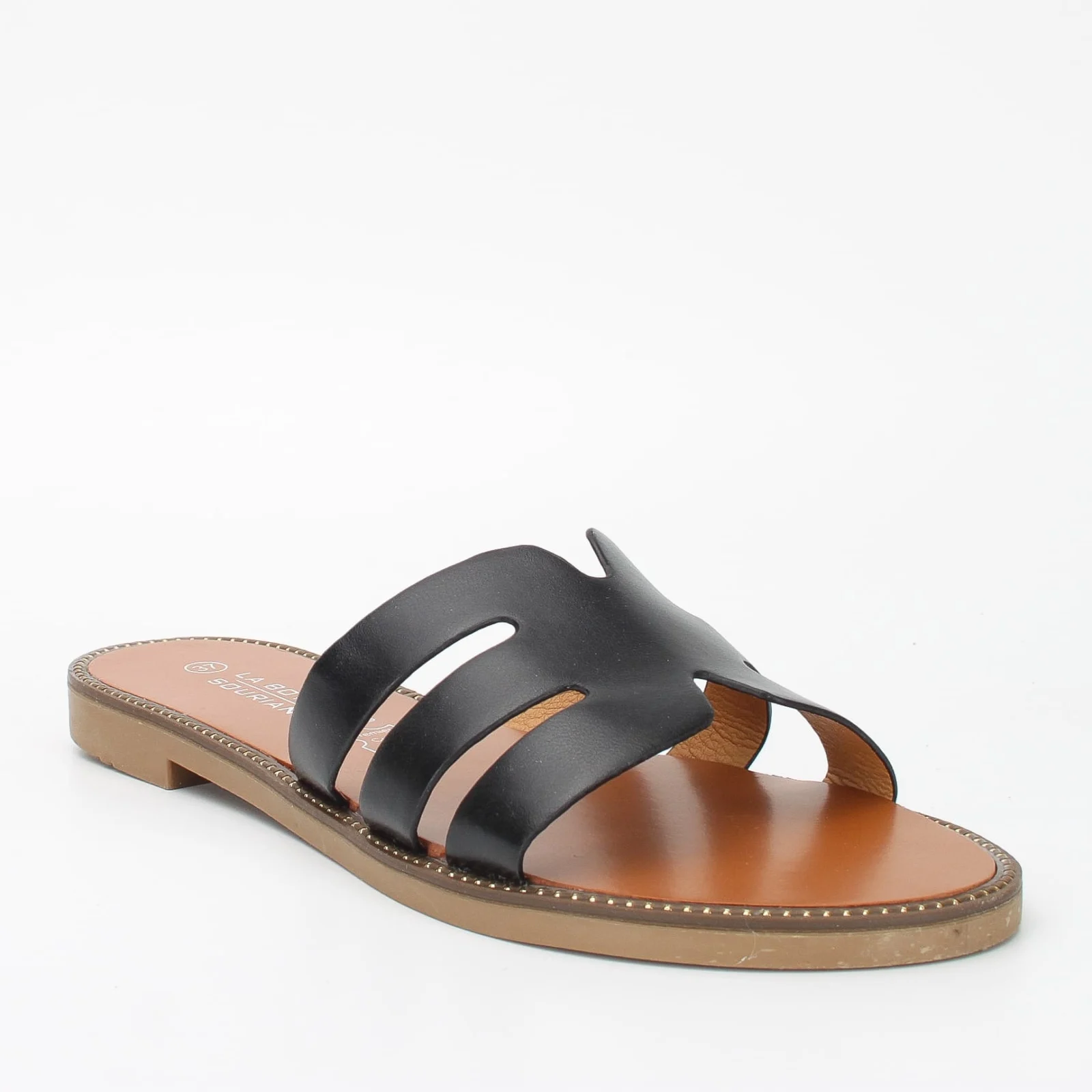 R250- Mules plates femme - noir - 41