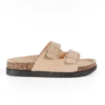 Claquettes ouvertes 2 boucles (T36-T41) - taupe-kaki - 41