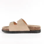 Claquettes ouvertes 2 boucles (T36-T41) - taupe-kaki - 41