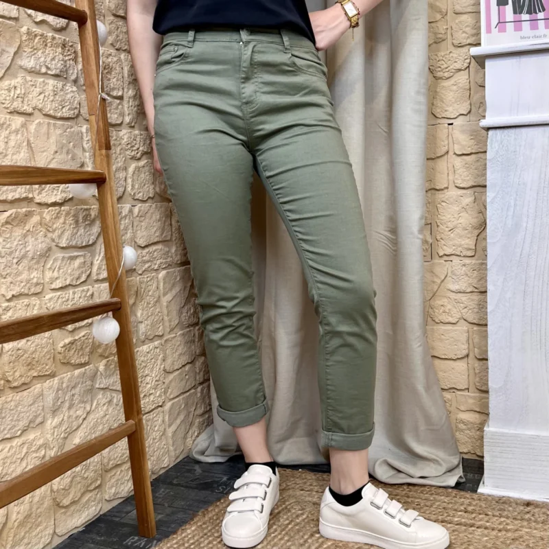 Jean 7/8ème kaki