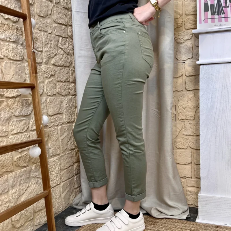 Jean 7/8ème kaki - kaki - 44