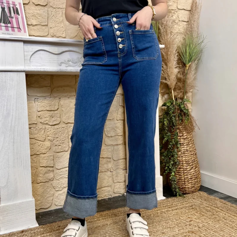 Jean Wide court - denim - 44