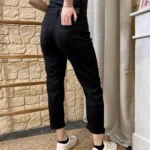 Jean Mom femme VOGGO de couleur T36-T44 - noir - 44