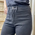 Jean Mom femme VOGGO de couleur T36-T44 - noir - 44