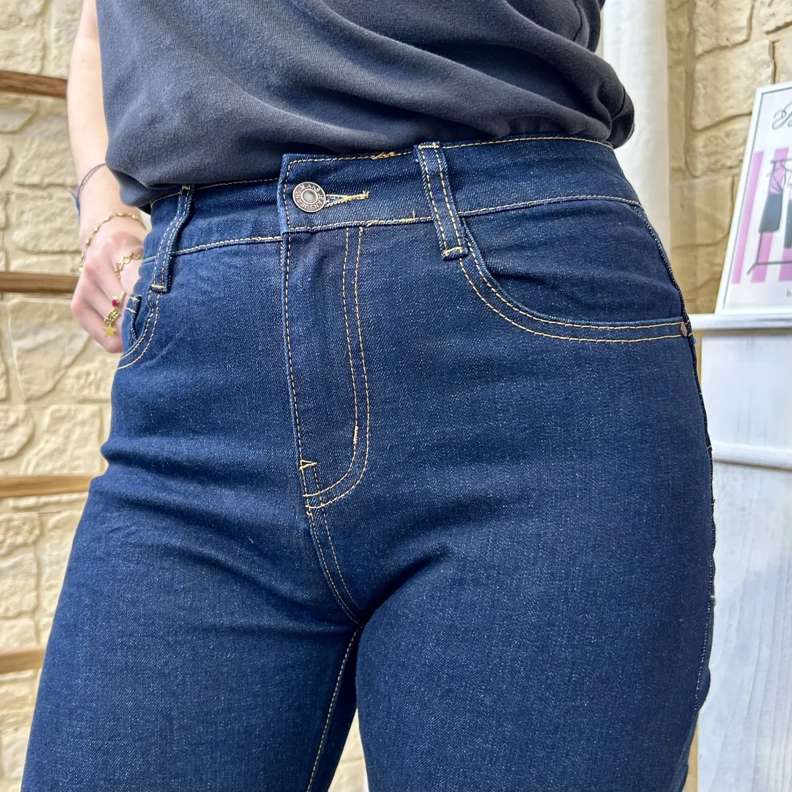 Jean Droit Push Up - brut - 44