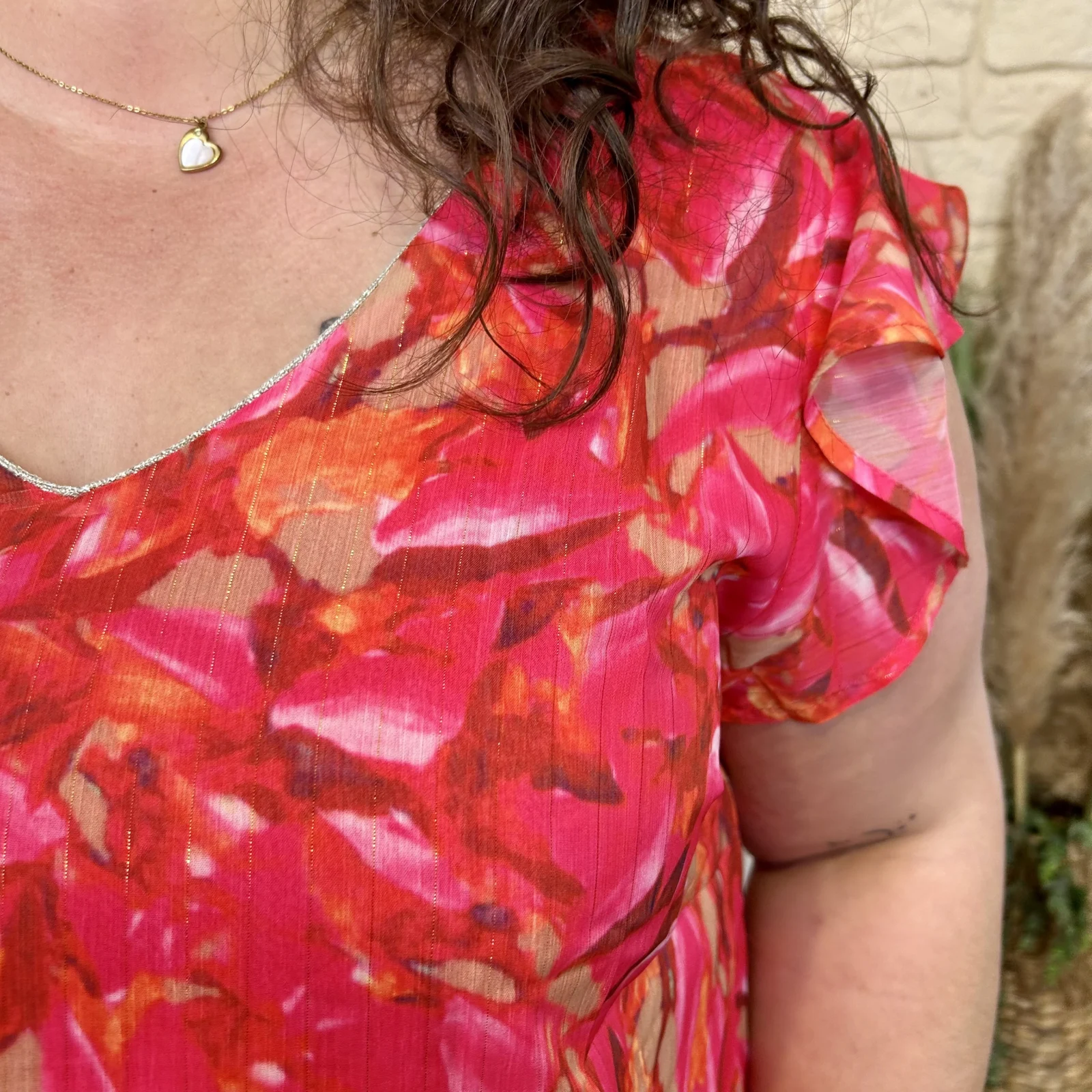 Blouse fluide (T40-T48) - rouge - 48