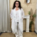 Veste légère en dentelle - blanc - taille-unique-grande-taille