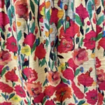Robe longue fleurie (T40-T48) - rouge-jaune - 48