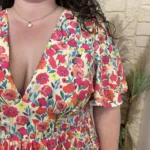 Robe longue fleurie (T40-T48) - rouge-jaune - 48