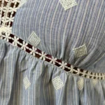Robe bohème rayée (T40-T48) - bleu-ciel - 48