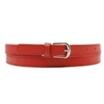 Ceinture femme sécable en croûte de cuir 2,2 cm - rouge - taille-unique-grande-taille