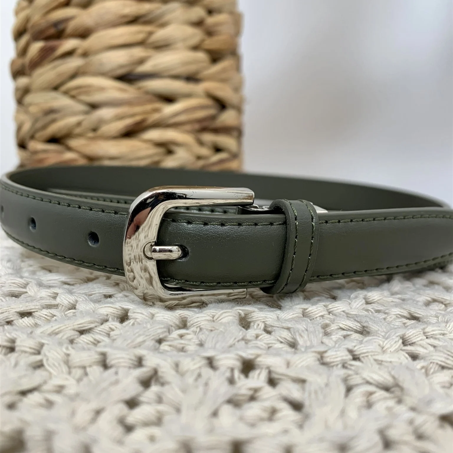 Ceinture sécable 1.8cm - kaki - taille-unique-grande-taille