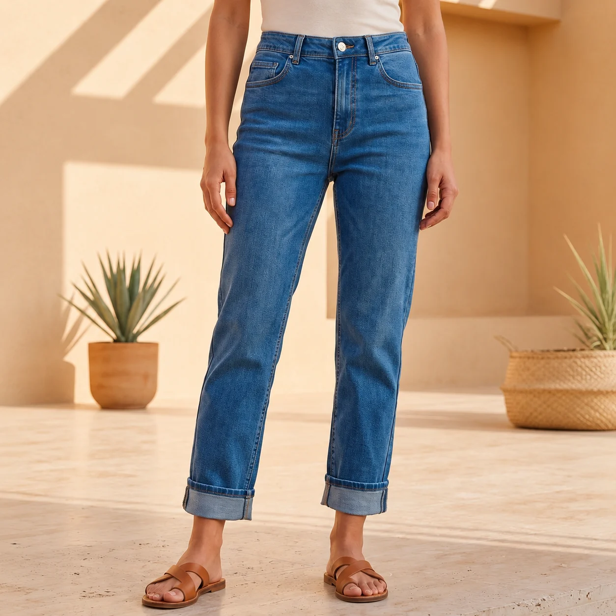 Jean 7/8ème (T36-T44) - denim - 44