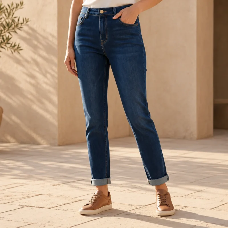 Jean 7/8ème (T36-T44) - denim-fonce - 44