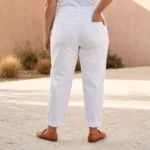 Jean Mom Fit femme boutons marins VOGGO T42-T50 - blanc - 40