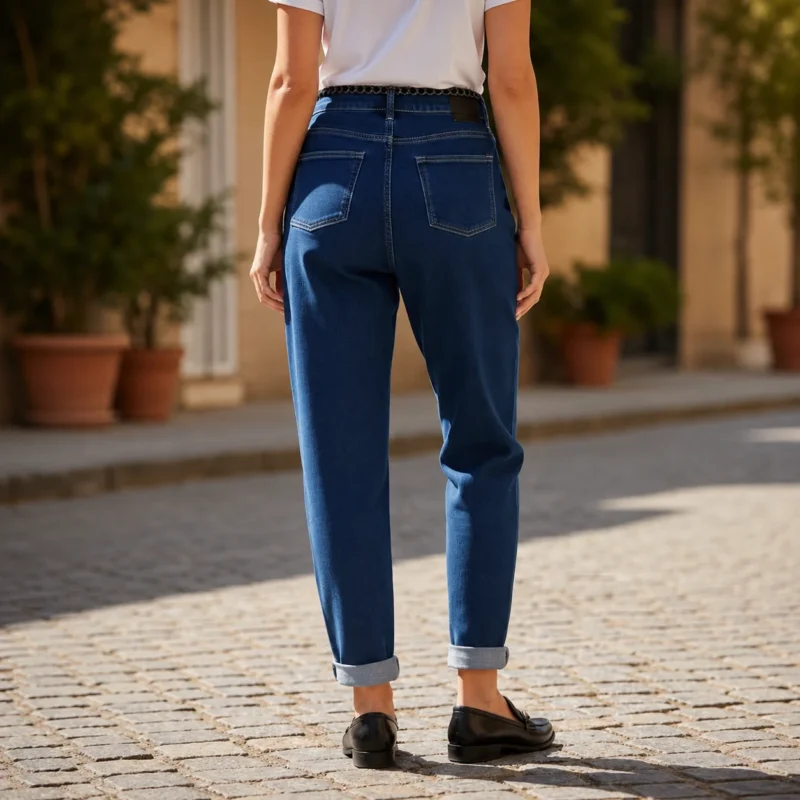Jean Mom (T36-T44) - denim-fonce - 44