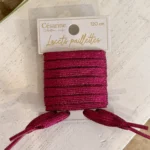 Lacets plats pailletés 120 cm - fuchsia - sans-taille