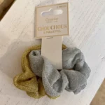 Lot de 2 chouchous pailletés femme - argente - sans-taille