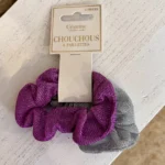 Lot de 2 chouchous pailletés femme - violet - sans-taille