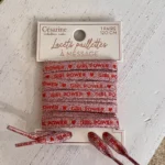 Lacet pailleté à message - rose-bebe - sans-taille