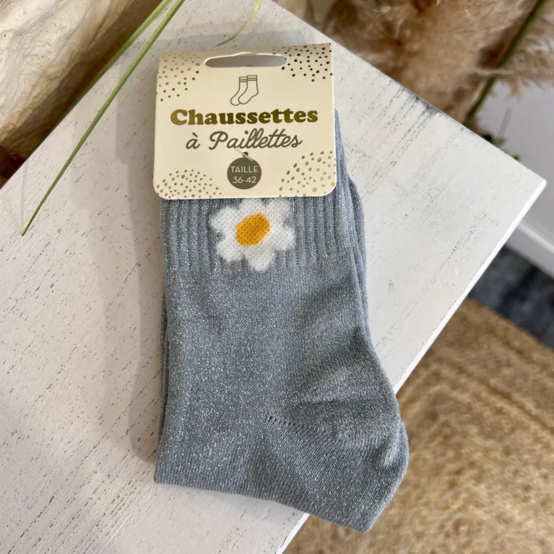 Chaussettes à paillettes - bleu-ciel - sans-taille