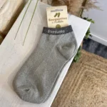 Socquettes pailletées à message femme - gris - sans-taille