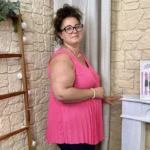 Débardeur plissé. "Jolies Formes" (TU) - fuchsia - taille-unique-grande-taille