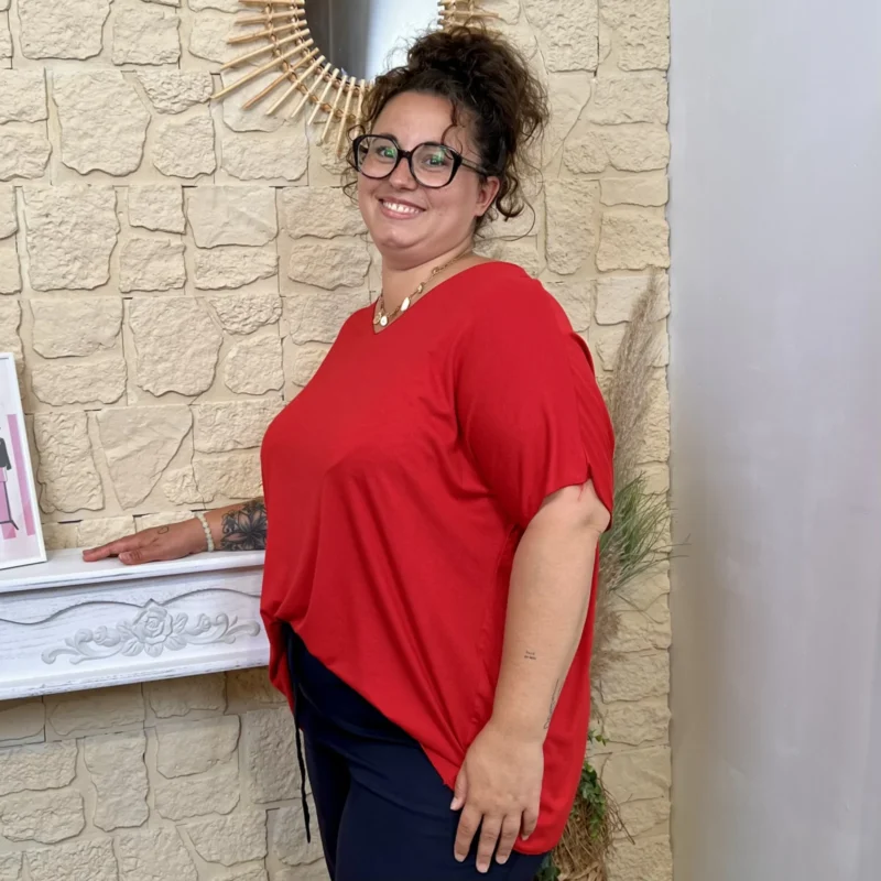 T-Shirt uni (GT) - rouge - taille-unique-grande-taille
