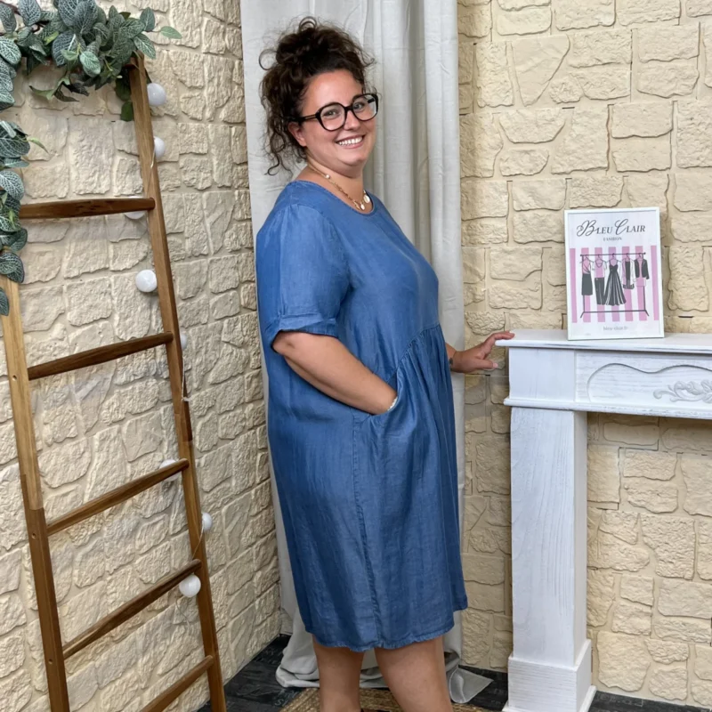 Robe denim décontractée - denim - taille-unique-grande-taille