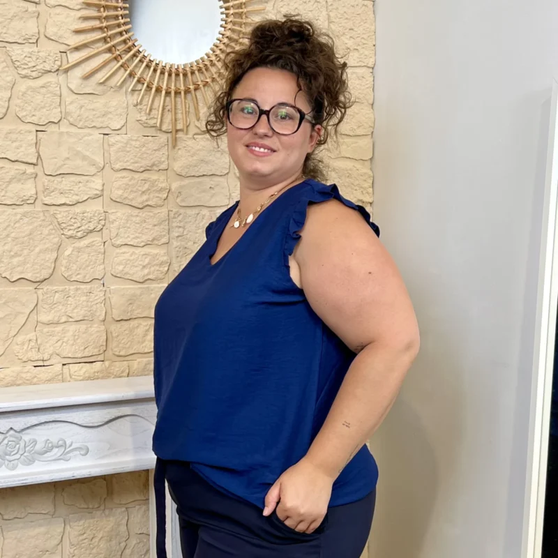 Blouse sans manches - marine - 52