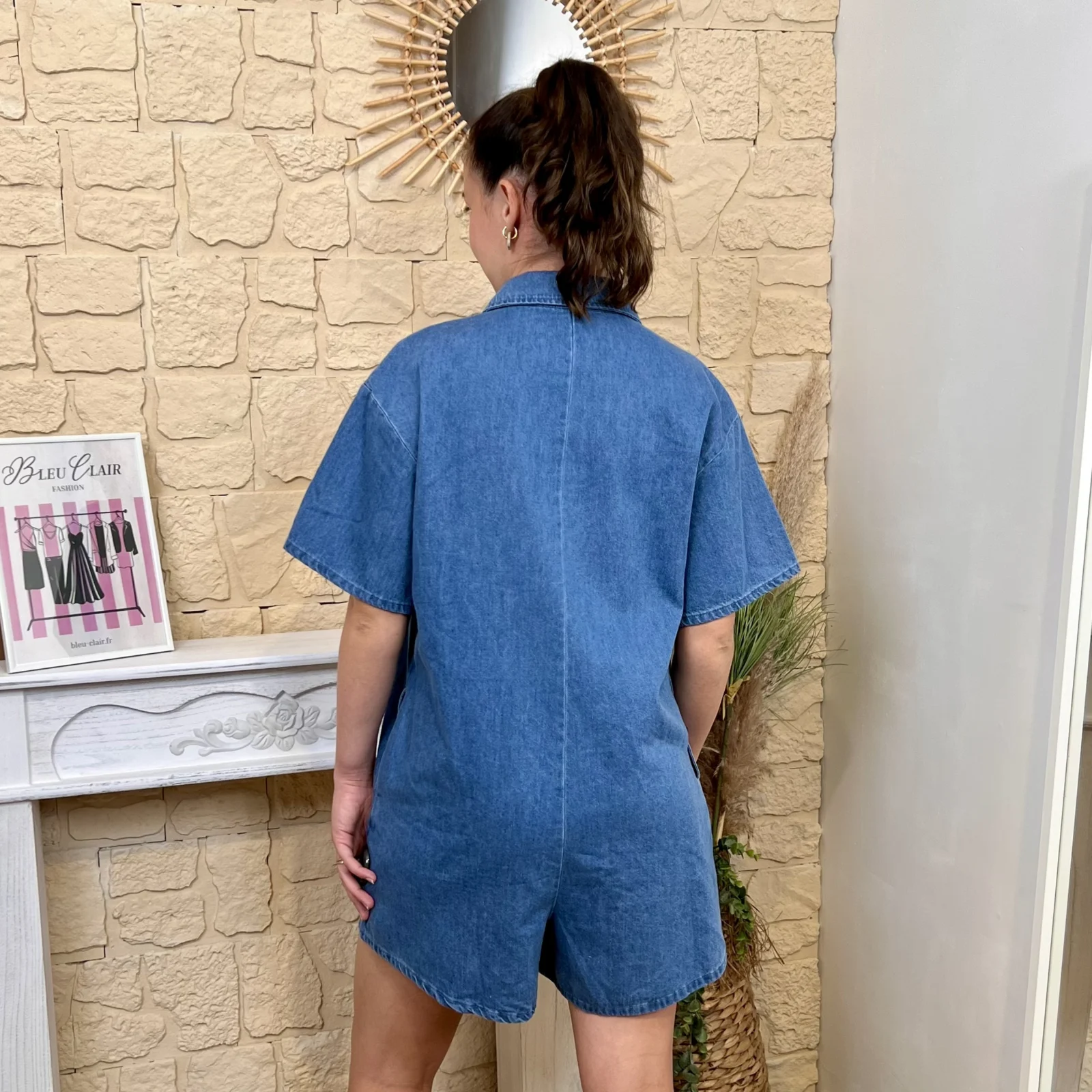 Combishort denim - denim - 38