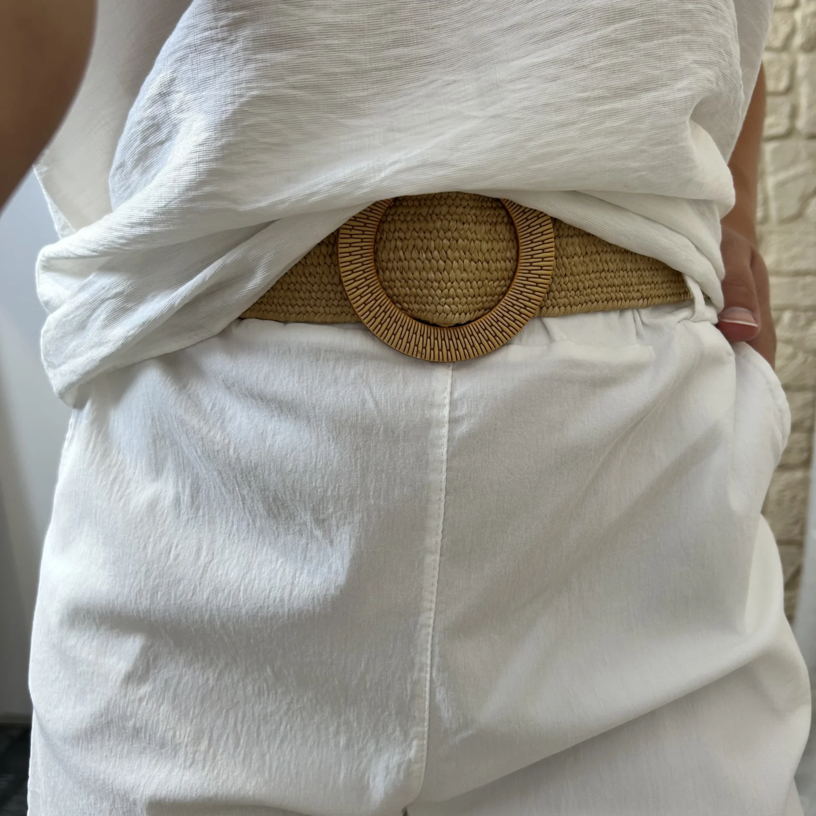Short avec ceinture - blanc - taille-unique