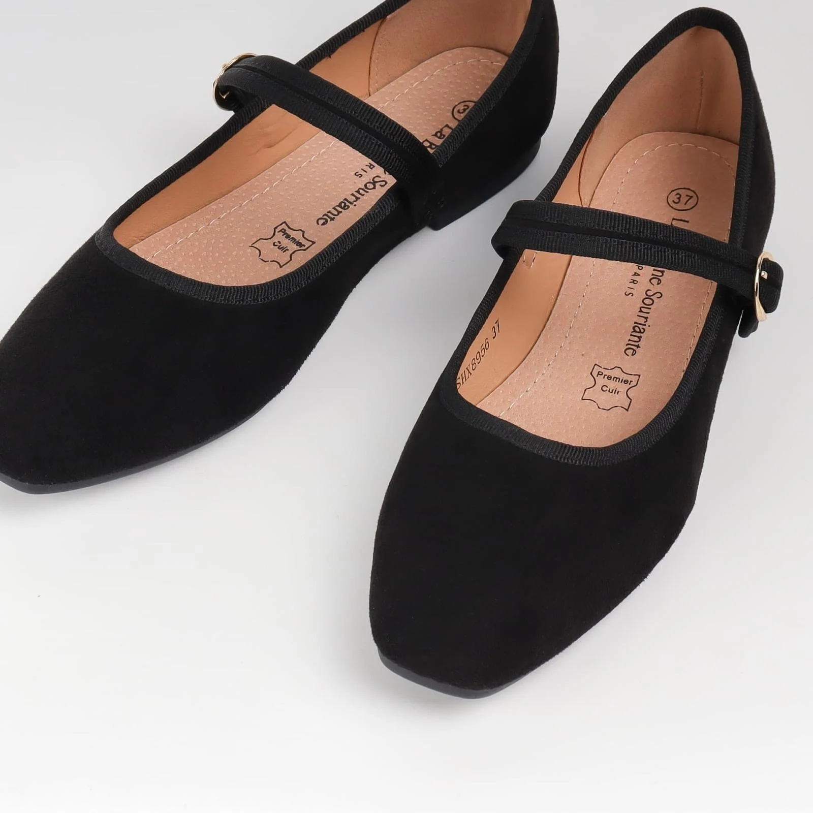 Ballerines noires à bride - noir - 41