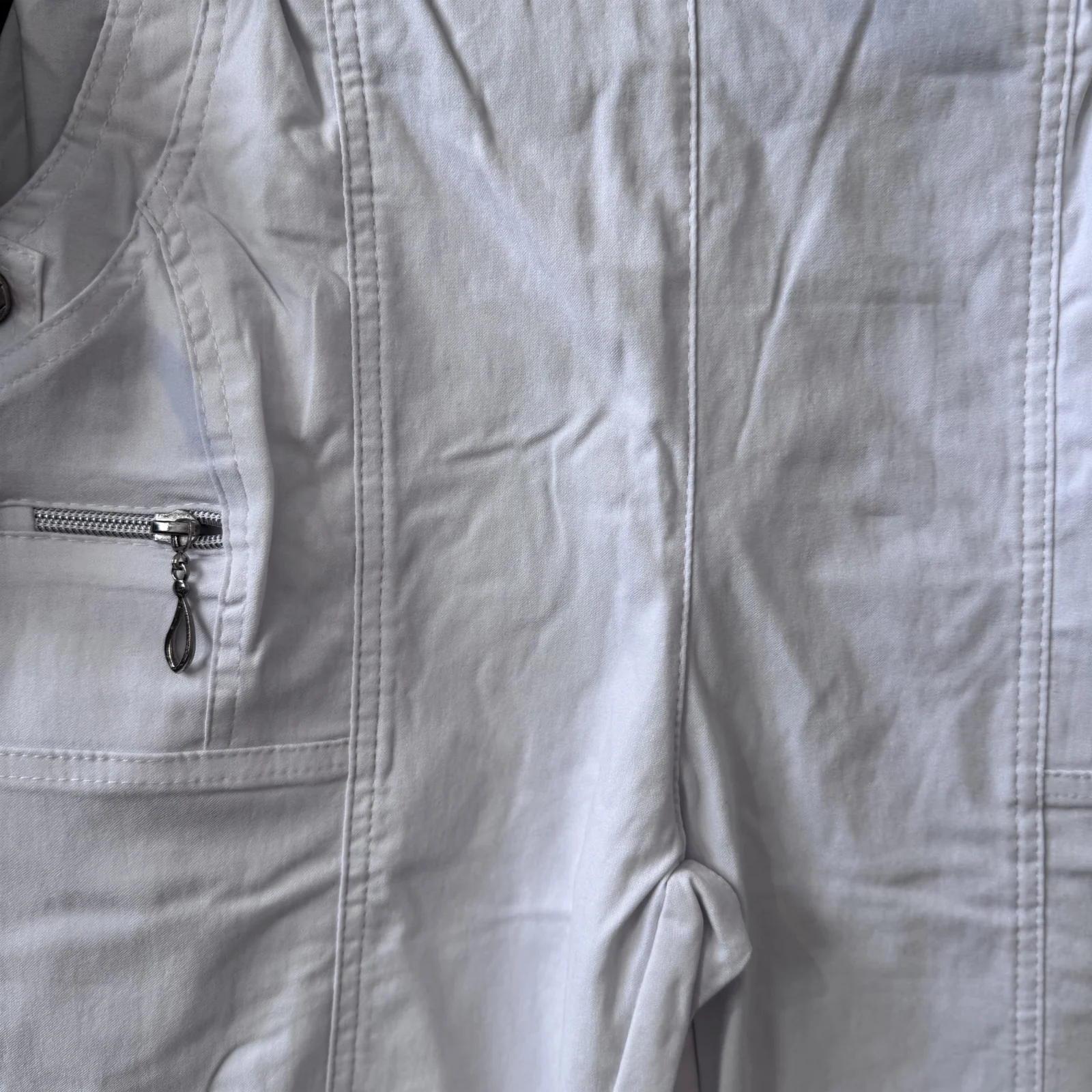 Short confort femme à poches zippées - blanc - 58