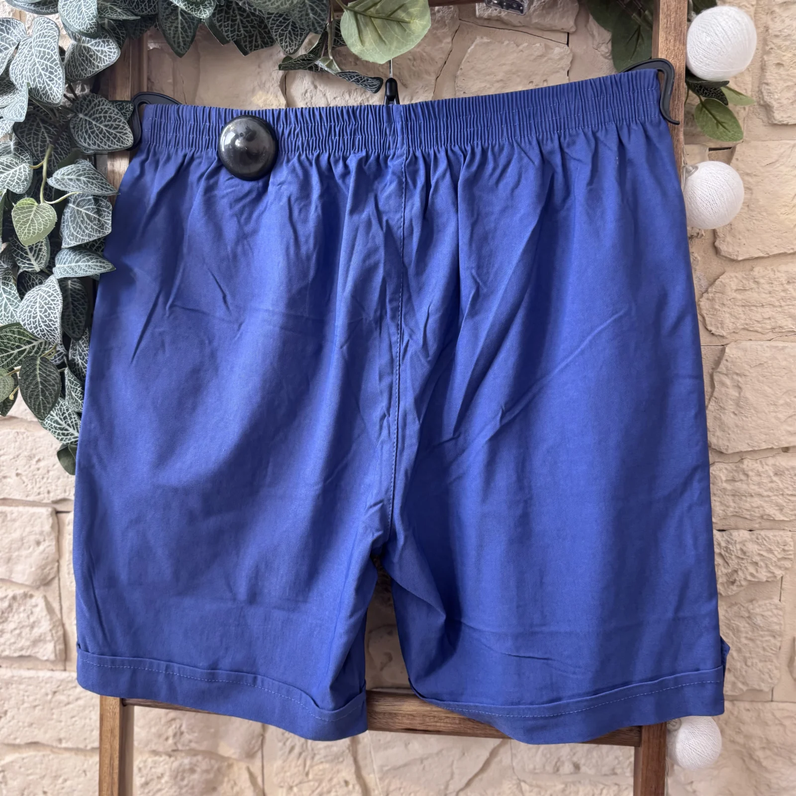 Short confort femme à poches zippées - bleu-indigo - 48