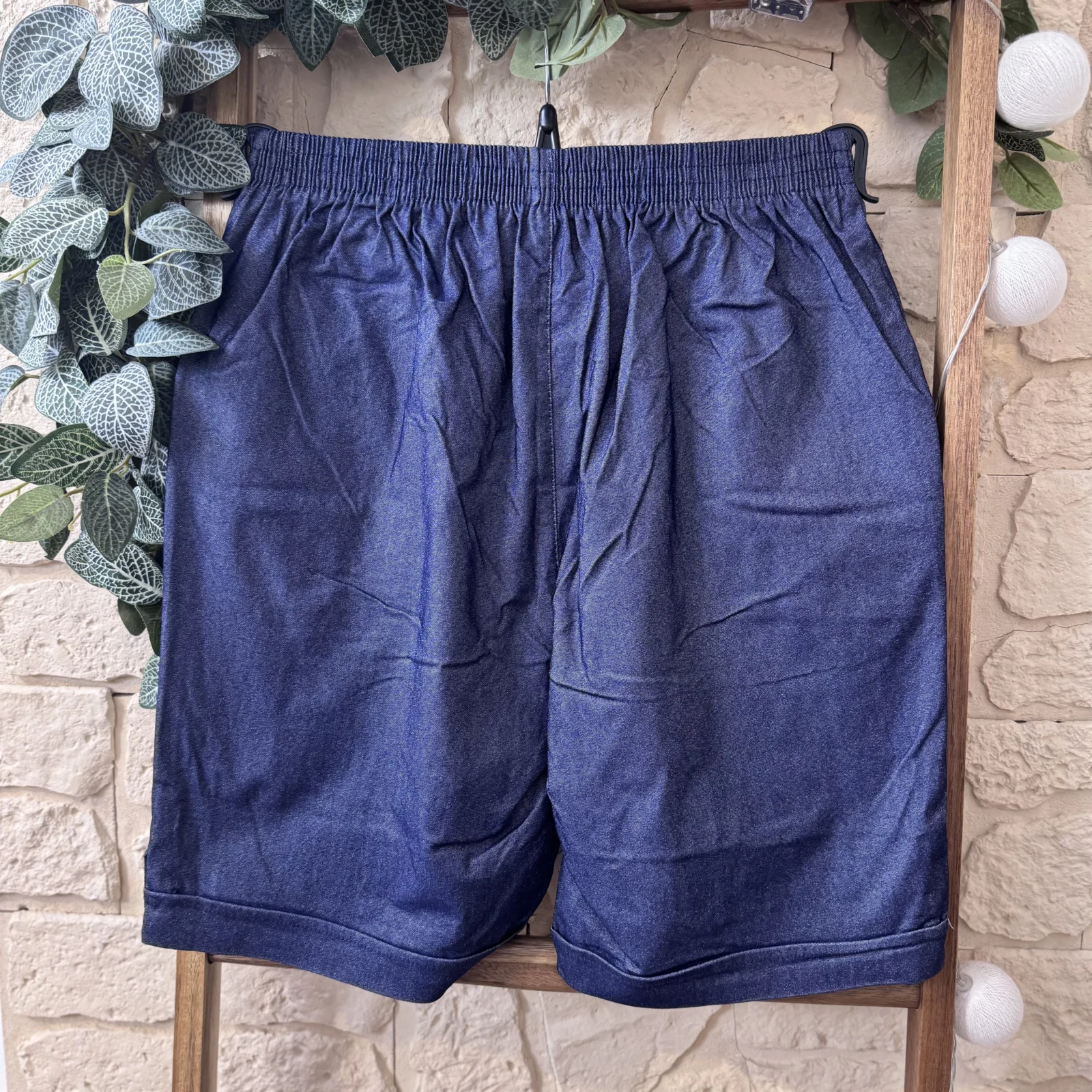 Short confort femme à poches zippées - bleu-jeans - 58